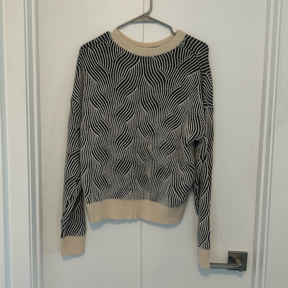 Black and white sweater